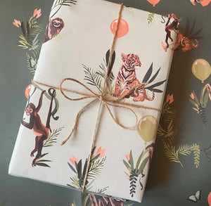 Jungle Animals Wrapping Paper