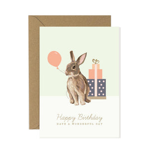 Rabbit Happy Birthday Card