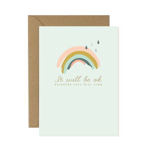 Rainbow Brighter Days Will Come Card