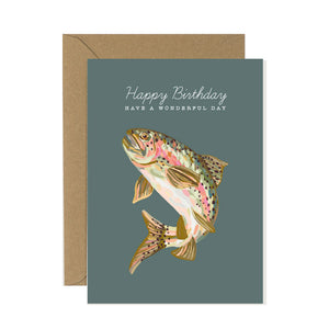 Rainbow Trout Birthday Card