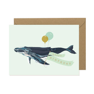 Humpback Whale Birthday Card