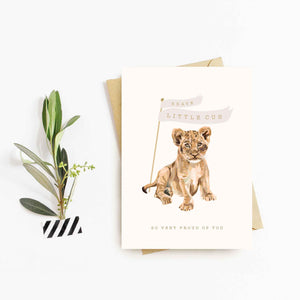 Brave Little Cub Card