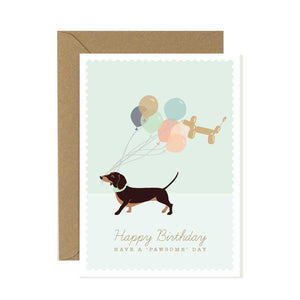 Dachshund Birthday Card