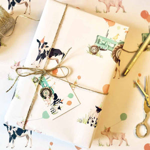 Farmyard Animals Wrapping Paper