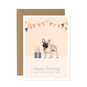 French Bulldog Birthday Card
