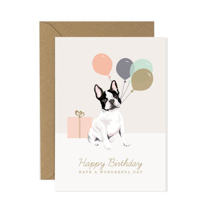 French Bulldog Birthday Card