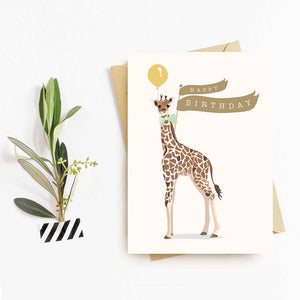 Giraffe Birthday Card