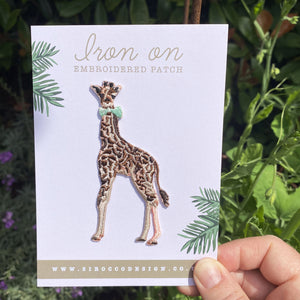 Giraffe Iron On Embroidered Patch