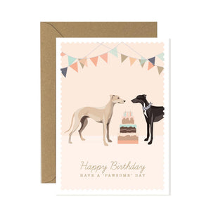 Greyhound Birthday Card