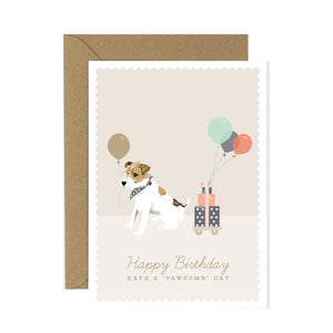 Jack Russell Happy Birthday Card