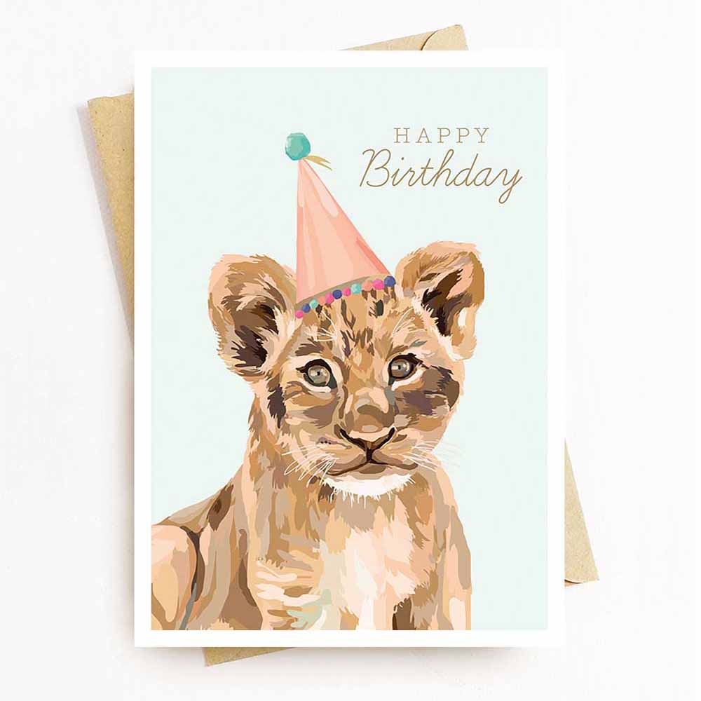 Lion Birthday Card Roarsome Birthday Card Card for son -  Portugal