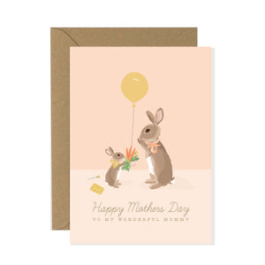 Mothers Day Rabbit Card