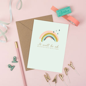 Rainbow Brighter Days Will Come Card