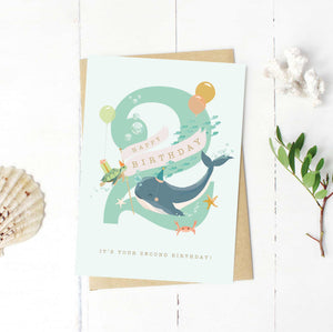 2nd Birthday Under The Sea Card