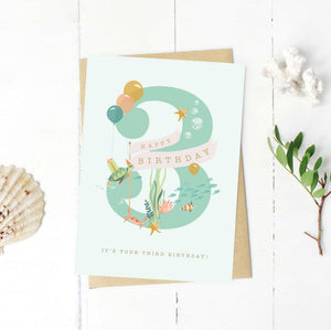 3rd Birthday Under The Sea Card