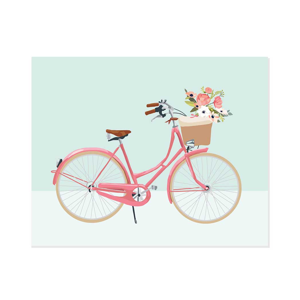 Vintage bicycle with shop flowers