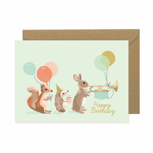 Woodland Parade Happy Birthday Card