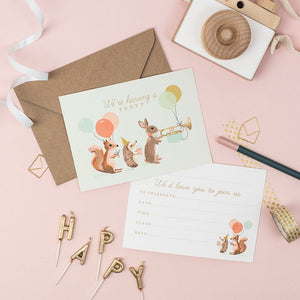 Woodland Parade Party Invites