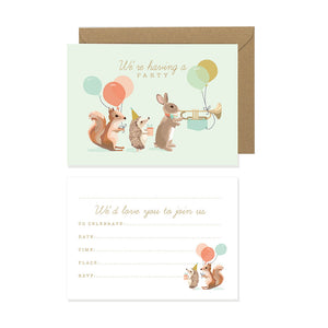 Woodland Parade Party Invites