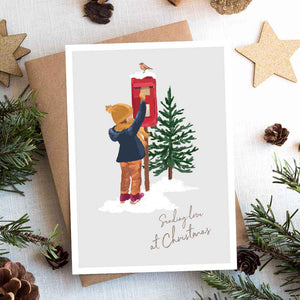 Sending Love Post Box Christmas Card